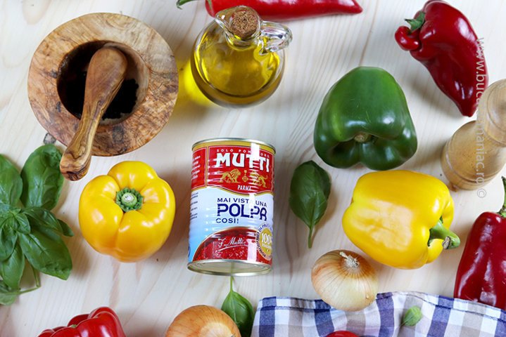 Ingrediente pentru peperonata
