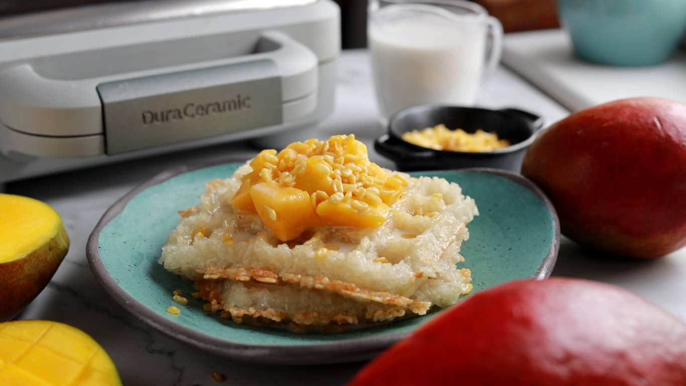 Mango Sticky Rice la Waffle Maker