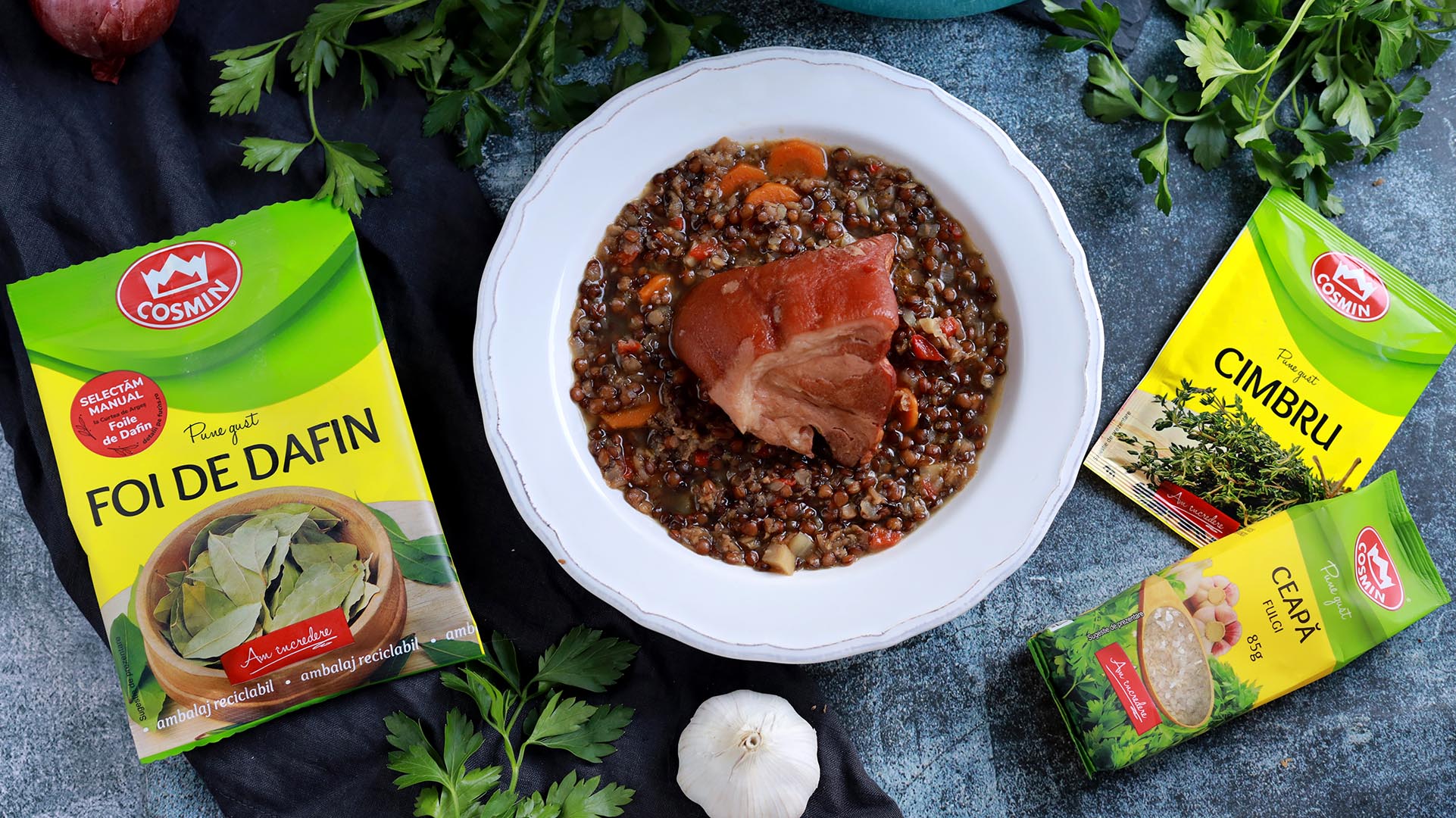 Mâncare de linte cu ciolan