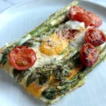 ouă cu sparanghel la airfryer cu roşii cherry şi parmezan