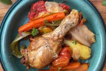tajine cu pui si legume gatit lent cu ras el hanout si stafide - Gatesc afara 30 de zile ziua 30