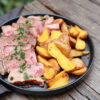 tomahawk maturat la grătar vită Angus medium rare — Gătesc afară 30 de zile ziua 12