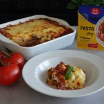 cartofi gratinati bolognese cu carne tocata mozzarella si smantana