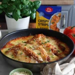 pui parmigiana cu crusta crocanta sos de rosii si mozzarella