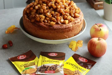 cinnamon roll gigant cu mere caramelizate